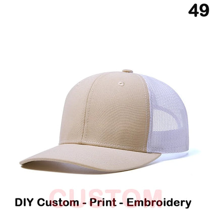 Fedoryn Custom Embroidery Baseball Cap for Men and Women DIY Design Mesh Cap LOGO Print Hat Quality Truck Hat Wholesale Unisex
