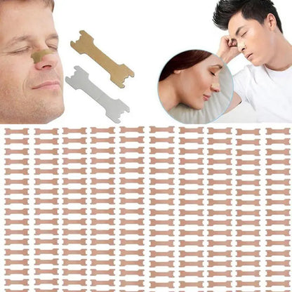 Anti Snore Sleep Aid Nasal Strips 100/200pcs Gentle Adhesive Nose Patches for Adults Improve Night Breathing