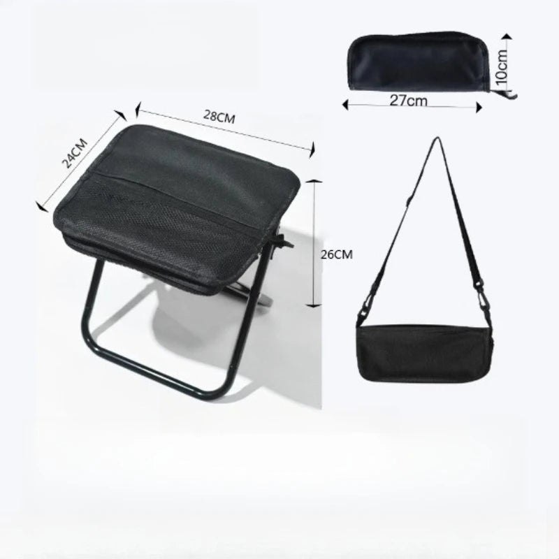 1pc Portable Folding Chair with Backpack - Compact & Foldable Design for Camping, Fishing, Hiking - Durable Outdoor Seat