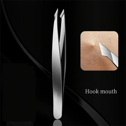 1/4 Pcs Professional Beauty Tool Eyebrow Tweezers Set Stainless Steel Eyebrow Forceps Set For Facial Hair Inward Growing women