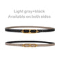 Casual Basic Porous Adjustable Double Sided Use Thin Belts For Women