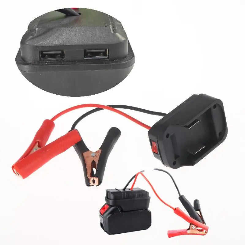 Nowy 1 szt. Awaryjny rozruch Rozruchowe światło Samochodowy rozruch wspomagający do akumulatorów 21 V Zapłonnik samochodowy Adapter rozrusznika z/bez podwójnego portu USB