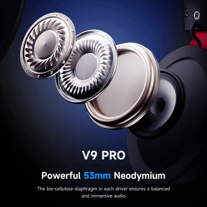 MCHOSE V9 Pro Electronic Sports Headset Three Mode Game USB Wireless 7.1 Channel Surround Sound Portable Headset with Microphone
