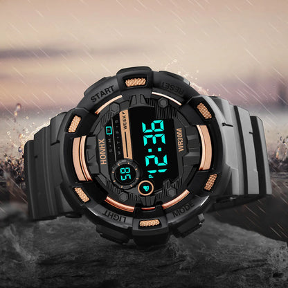Fashion Men‘s Watch Waterproof Sports Digital Watches Men Large Dial Electronic Wristwatch Clock for Boys Child Reloj Hombre