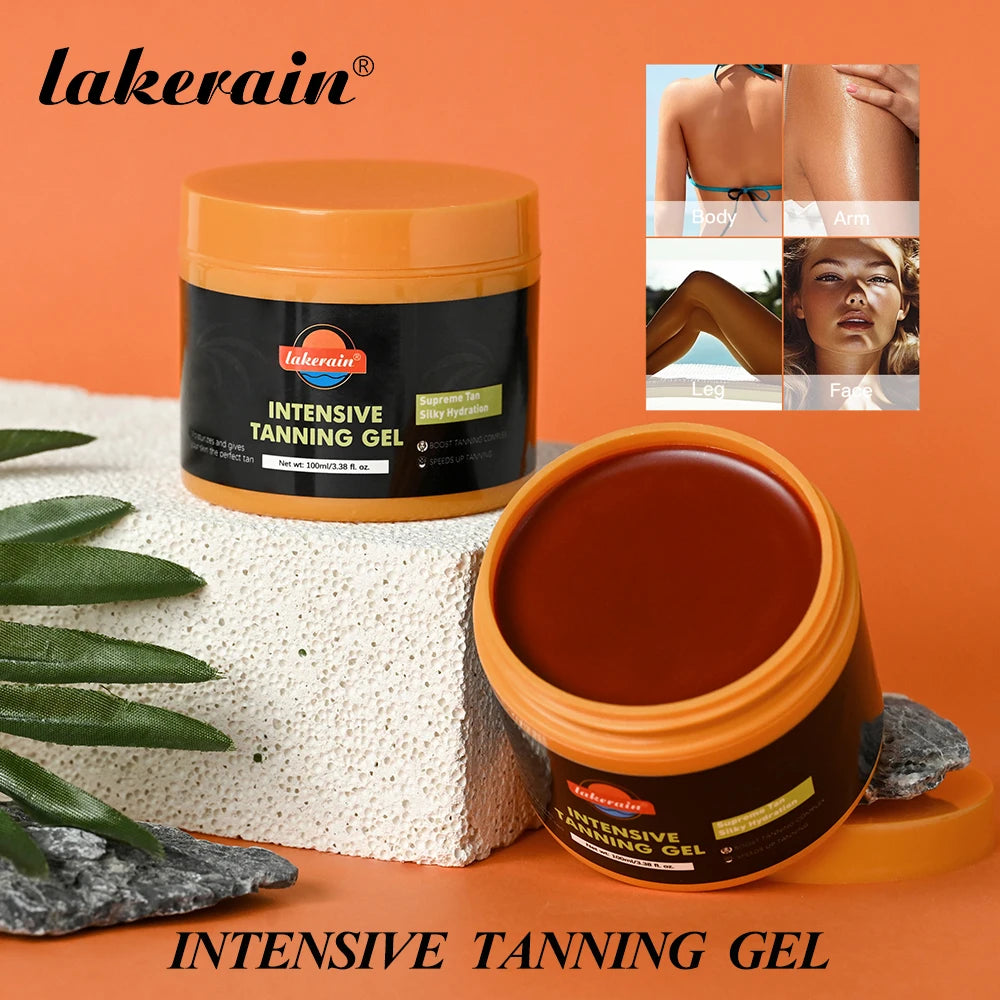 Lakerain Intensive Tanning Gel Body Cream Bronze Tanning Lotion Carroten Effective Sun Aid Take In Sunlight Moisturizing Cream