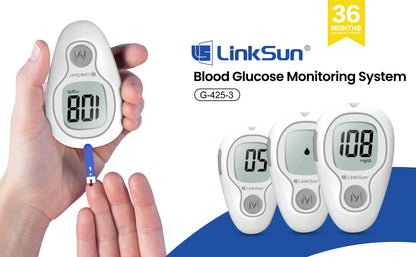 LinkSun G-425-3 Blood Glucose Meter 10/50/100pcs Test Strips Medical Diabetes Blood Sugar Test Monitor Complete Kit Glucosemeter