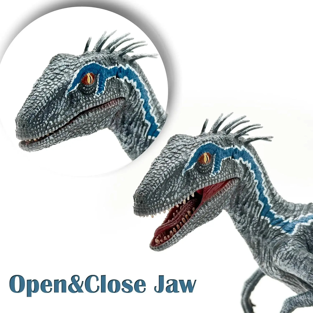 Velociraptor Dinosaur Toy for Kids and Dino Lovers, Super Raptor Dinosaur with Moveable Jaw and Hands, Realistic and Funny