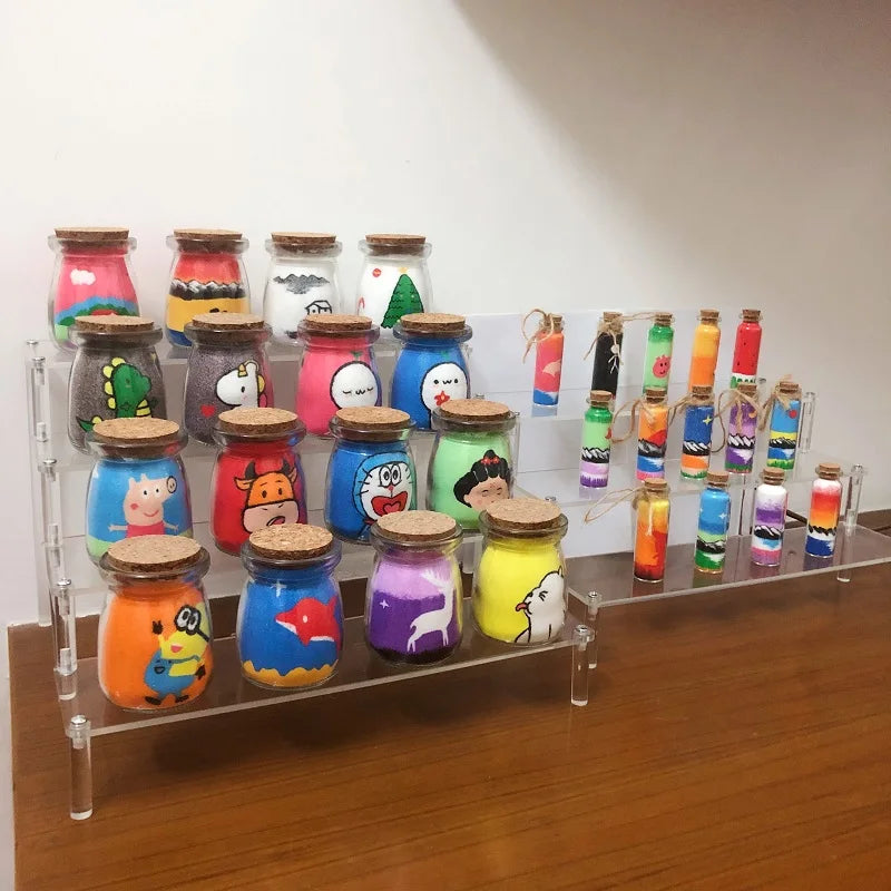 Acrylic Display Risers,Perfume Organizer,Display Riser,Cupcake Display Stand Steps, Organizer Shelf Stand for Figures, Dessert