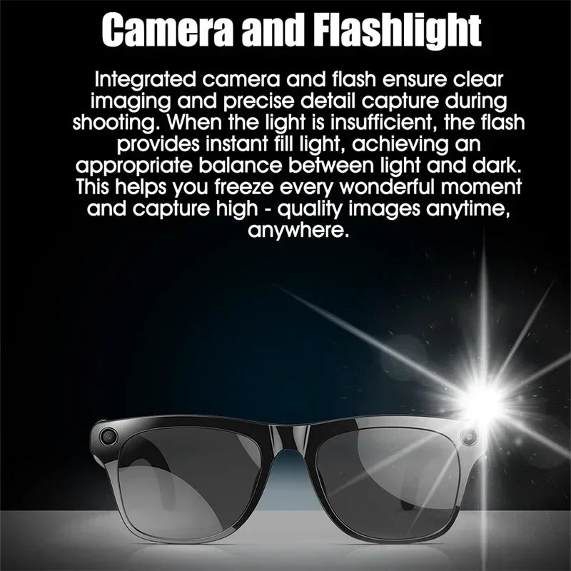 Lenovo AI Smart Bluetooth Glasses HD 6K 260Mah Multifunction Calling Translate Voice Assistant Music Player Camera Glasses 2026