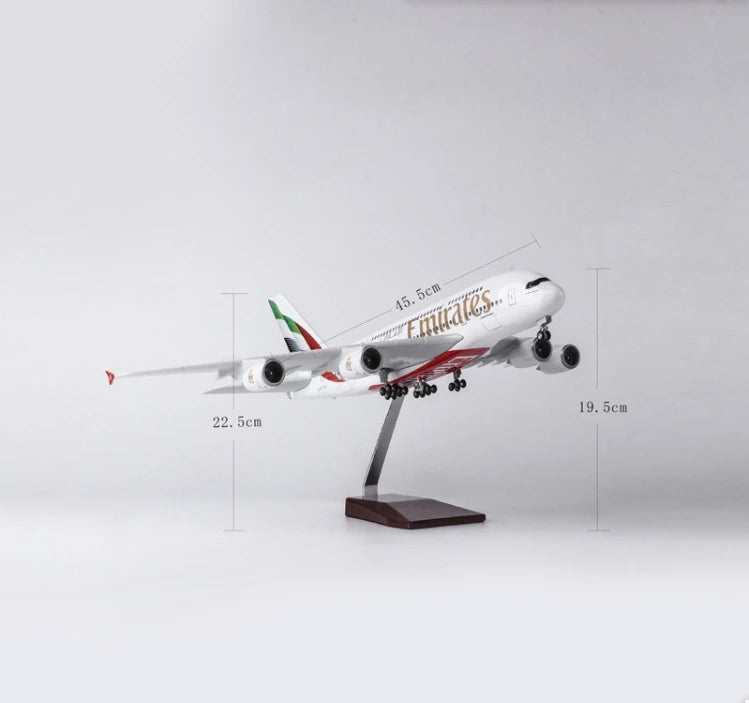 New Emirates A380 Model Plane 1/160 Scale 18 inchs Large Die-cast airplane Toy Collected Gift By Aviation