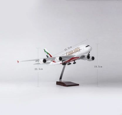 New Emirates A380 Model Plane 1/160 Scale 18 inchs Large Die-cast airplane Toy Collected Gift By Aviation