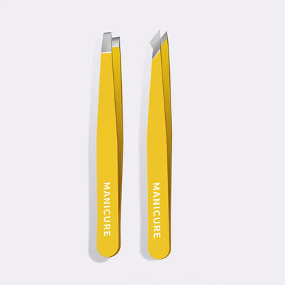 Eyebrow Tweezer Colorful Hair Beauty Fine Hairs Puller Stainless Steel Slanted Eye Brow Clips Removal Makeup Tools
