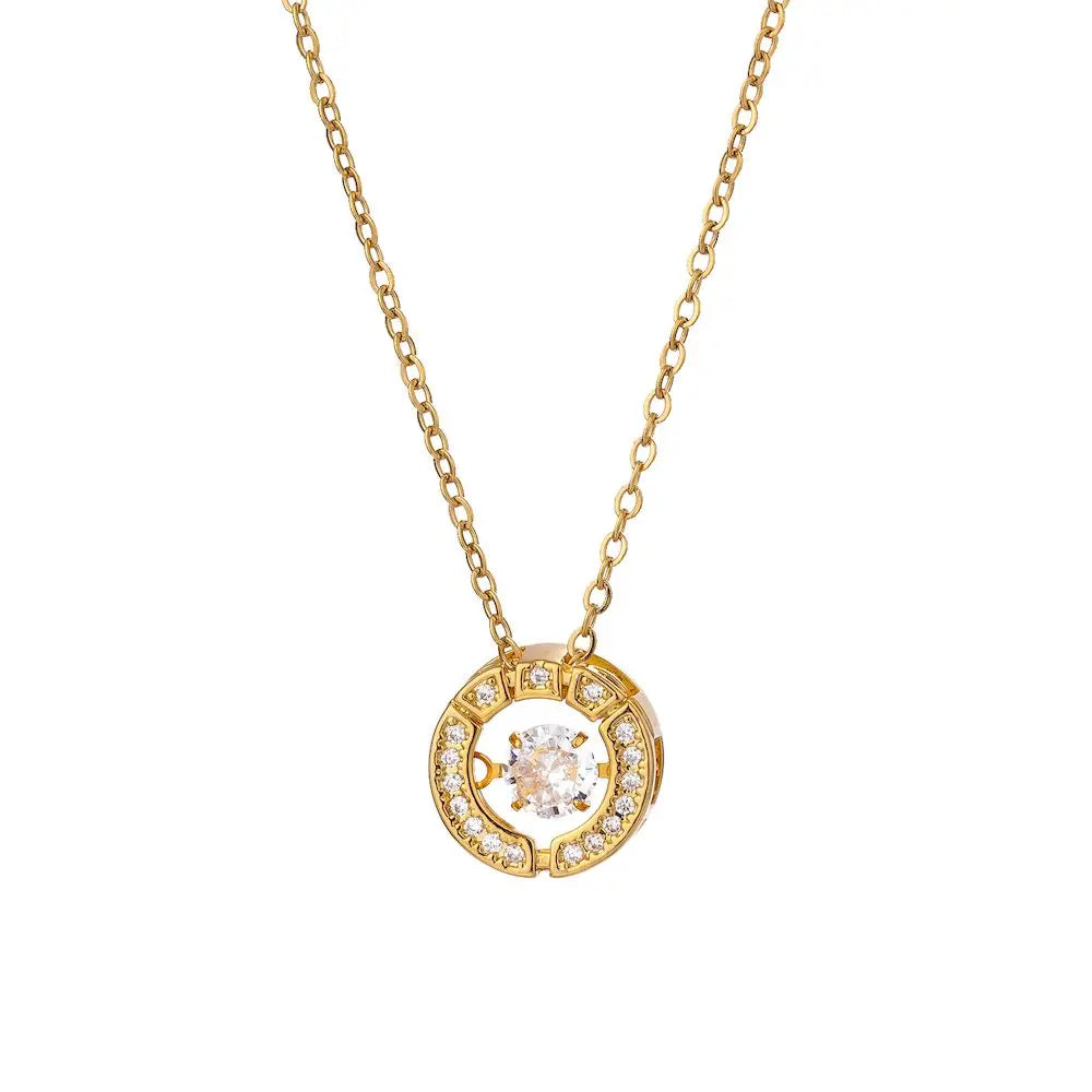 TOHM Classic Fashion Stainless Steel Choker Necklace Zircon Chain For Couple Jewelry Gifts Dropshipping Wholesale