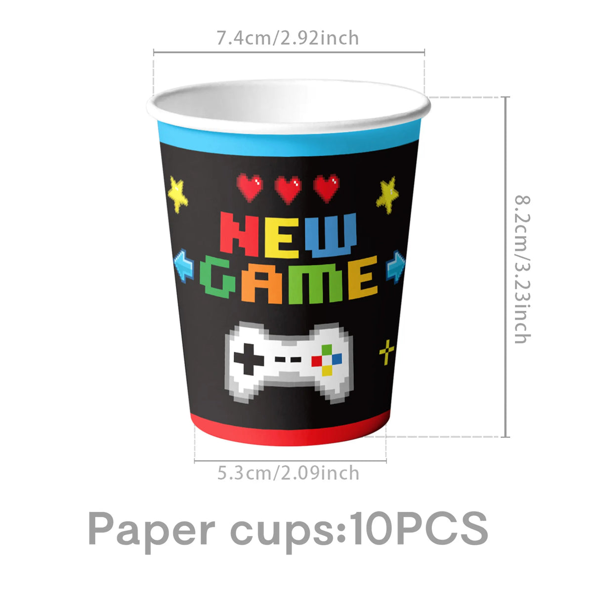 New Game Theme Birthday Party Supplies Decoration Paper Plates Cup Napkin Tablecloth Banner For Baby Shower Decor Supplies Gifts