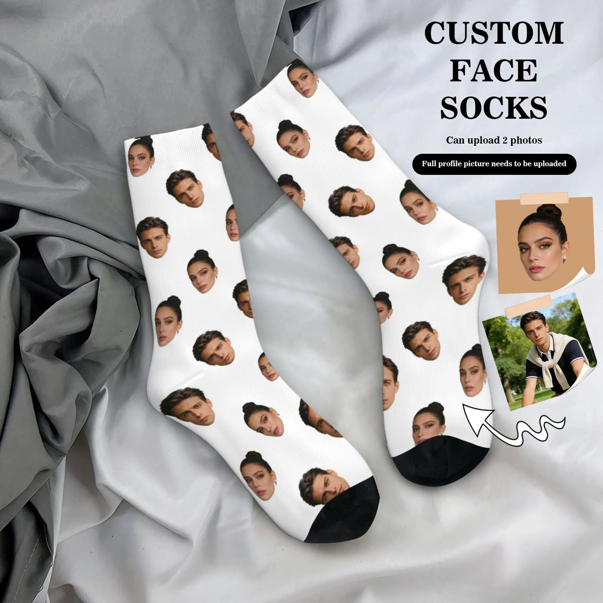 Custom avatar socks for men and women custom photo socks personalized picture socks photo socks personalized gifts