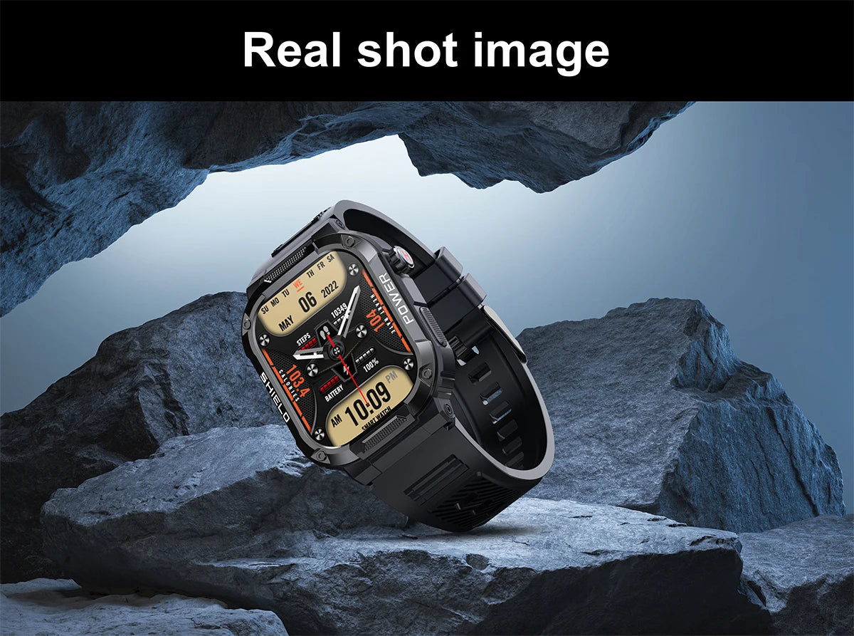 2026 Męski Zewnętrzny Smartwatch Monitor Zdrowia Wojskowy Bezprzewodowe Połączenia Fitness Wodoodporny Sportowy Smartwatch Na Telefony IOS Android