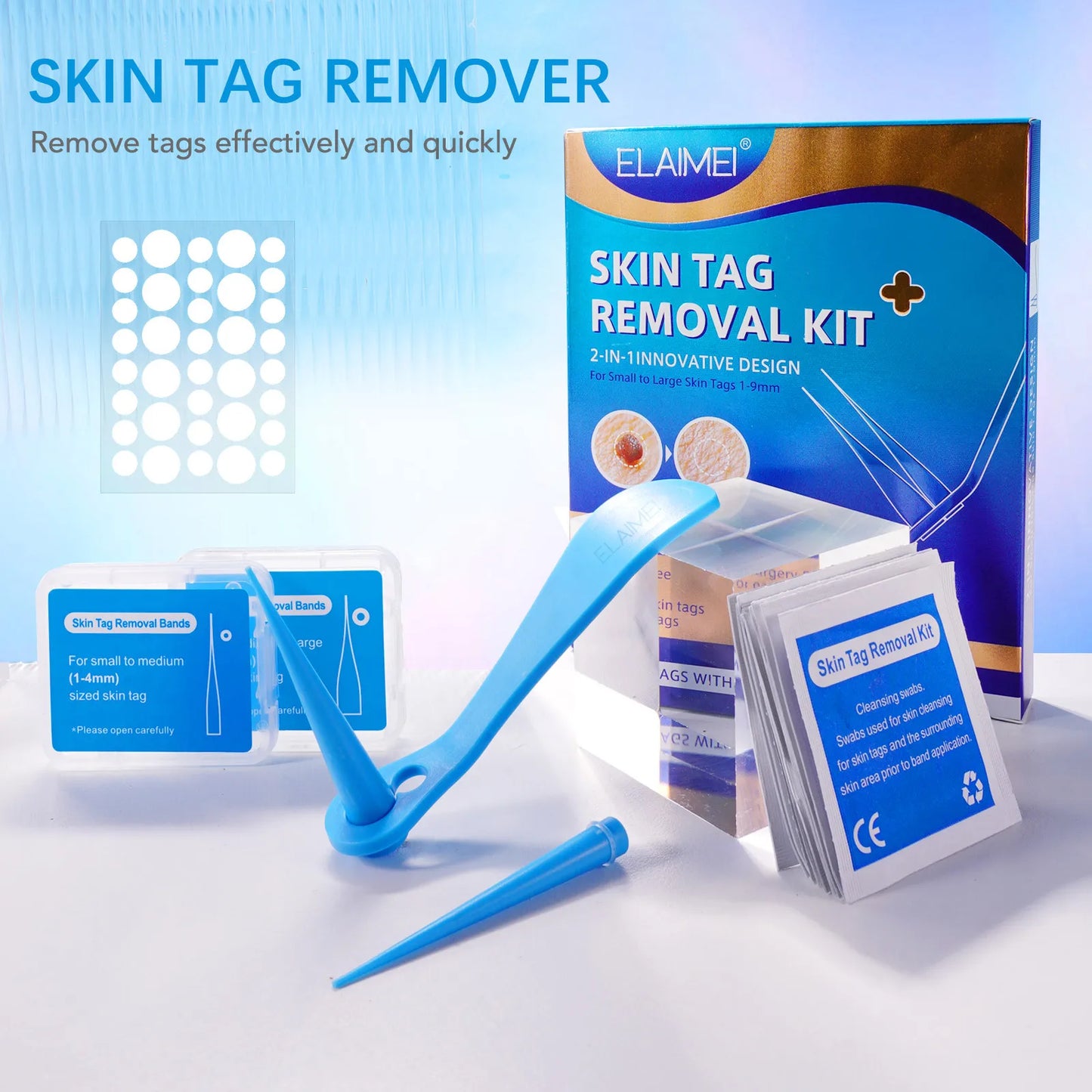 2-IN-1 Innovative Skin Tag Remover Kit Micro Skin Tag Removal Device Adult Mole Stain Wart Remover Face Care Beauty Tools