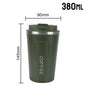 Thermo Cafe Coffee Mug Car Thermos, 380/510ml Leak-Proof Travel Cup for Tea Water Coffee, Double Stainless Steel