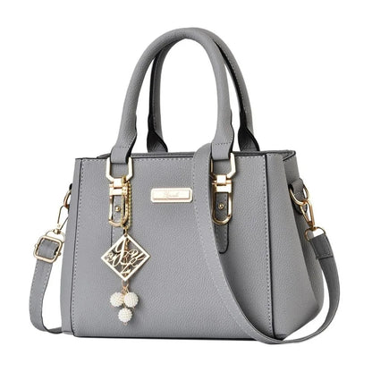 Trendy Leather Handbags Women Girls Shoulder Bag Large Capacity Open Pocket Messenger Bag High Quality Shopping Bag