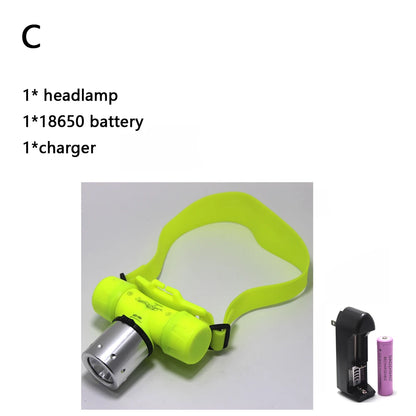 3800 Lumen Underwater Diving Headlight T6 Headlamp LED Waterproof Swimming Dive Head Light Torch Lamp Lighting Tactical Flash