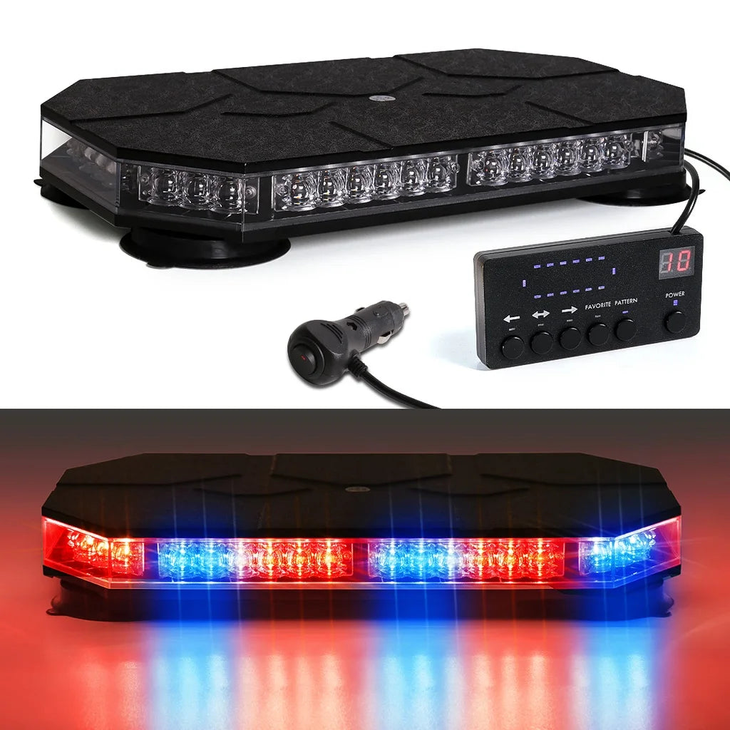 42 LED Samochodowe Światła Stroboskopowe na Dach, Awaryjne Światła Ostrzegawcze, Magnetyczny Montaż do Ciężarówek, Karetek, Pługów Śnieżnych, Świateł Policyjnych, blyskowych