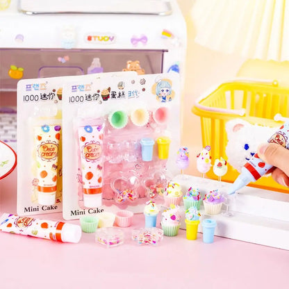 10pcs/Set Simulation Cream Children Ice Cream Dessert Making Cake Model Handmade DIY Set Leisure Entertainment Small Toys