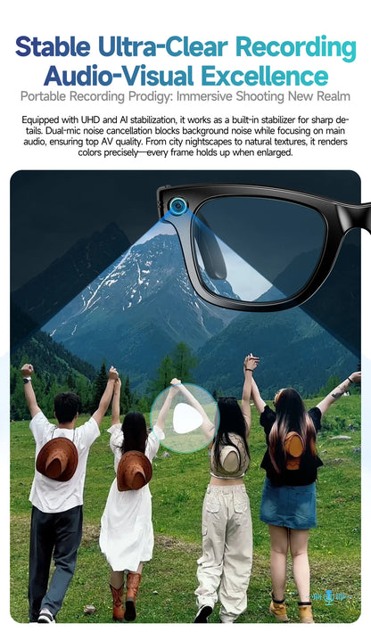 2026 New AI Smart Glasees With 800W Camera Video Recording AI Photo Recognition Bluetooth Call Translation Voice Sunglasses Man