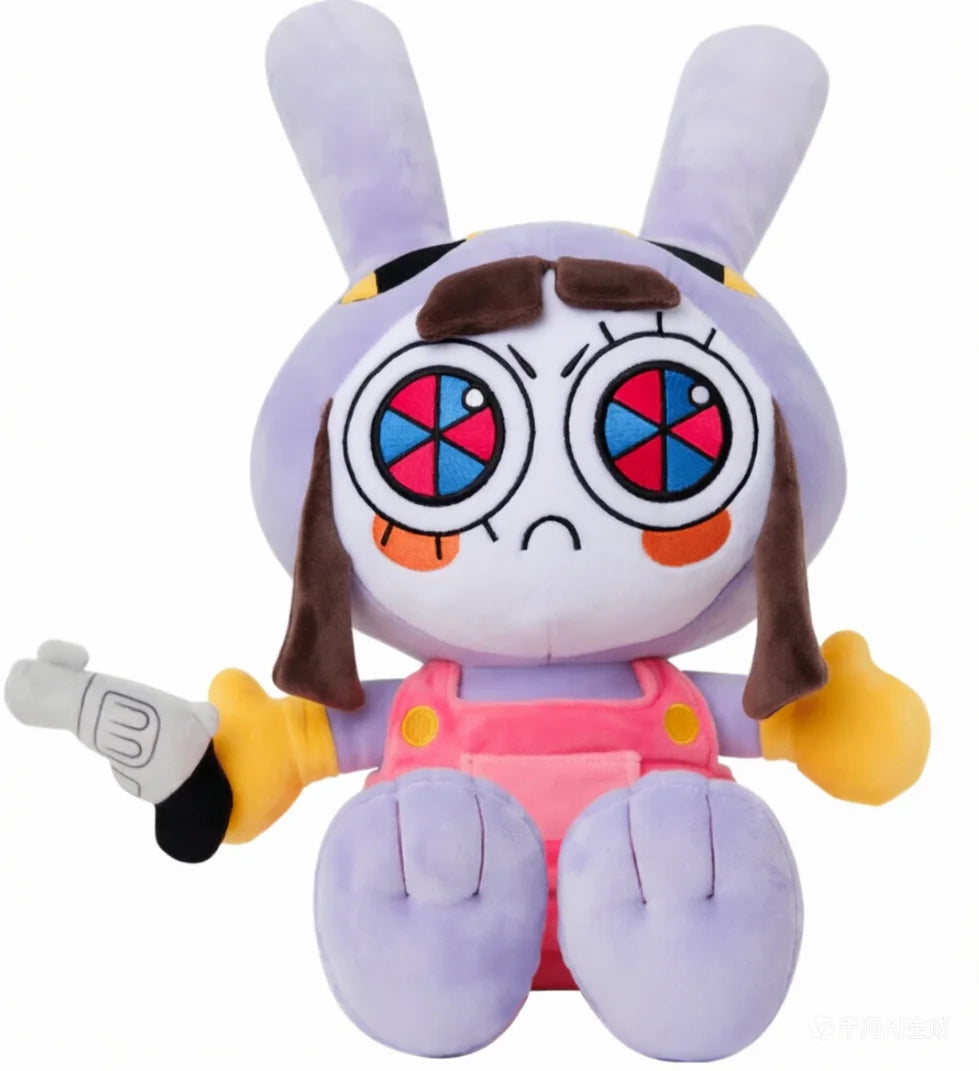 25cm Jax Plush Doll Maid Set Plush Rabbit Soft Toy Children's Birthday Gift Home Bedroom Decoration Purple Rabbit Companion