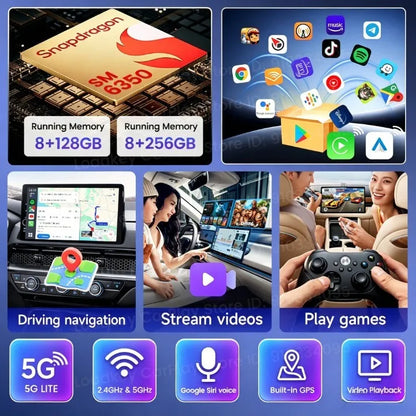 Ultra3 Android Tv Box Android 15 Wireless Carplay Adapter QCM6350 Smart Car Ai Box Carplay For BMW Netflix Youtube 5G LTE