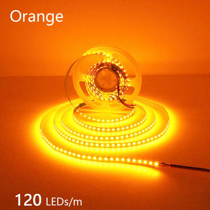 12V 24V LED Strip 2835 120LEDs/m Home Lamp Strip Pink Red Ice Blue Green Golden Yellow Orange Flexible Waterproof Soft Lamp Bar