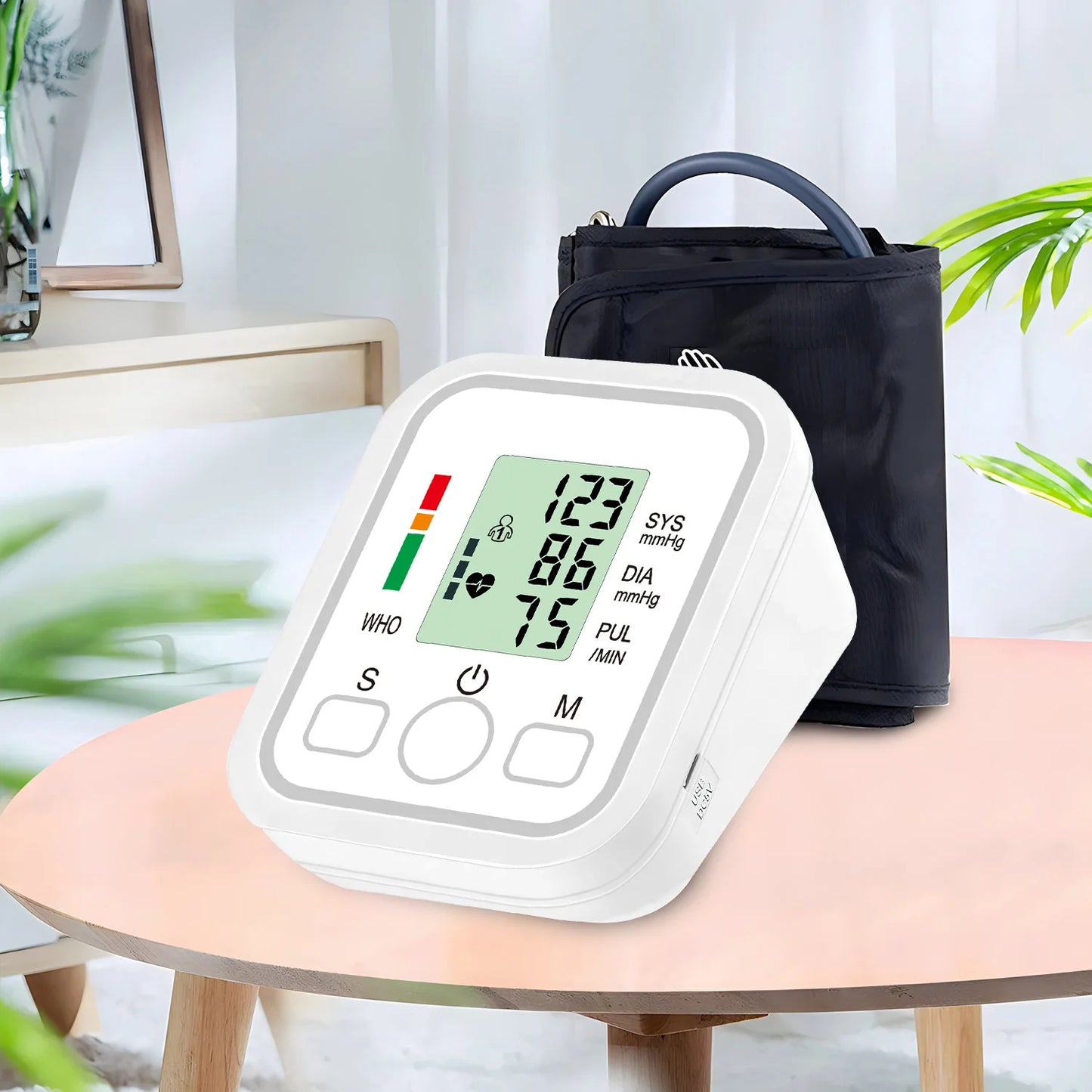 USB Digital Sphygmomanometer Medical Health Detector Home Upper Arm Blood Pressure Measur Adult kid Pulse Monitor