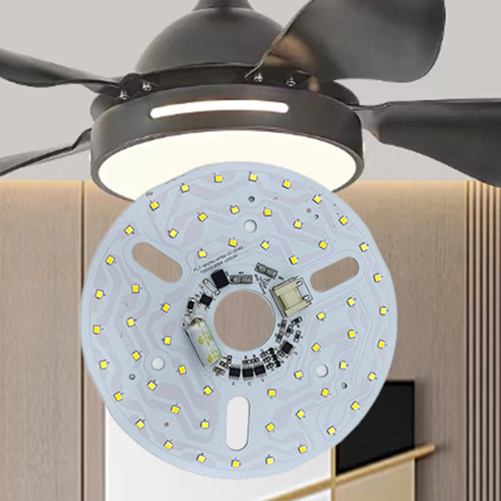 LED Ring Panel Circle Light AC 110V/220V 15/18/24W Replacement Round Ceiling Board Circular Lamp Board Ceiling Fan LED Module