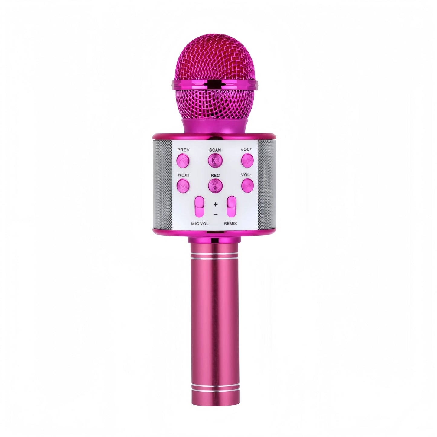 Portable Bluetooth Karaoke Microphone with 5 Voice Changer Reverb Adjustment Recording Function Microphone for Kids Gifts