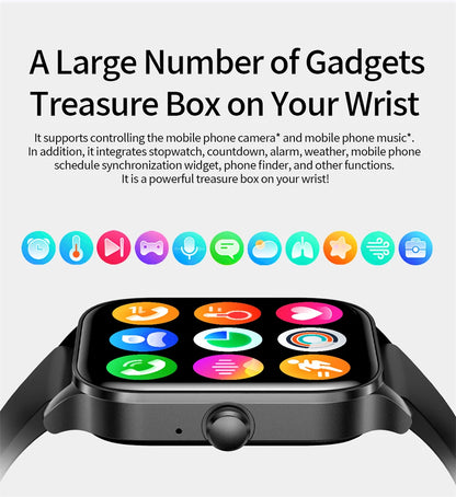 LIGE Smart Watch Answer/Make Call 1.85" Smartwatch for Android iOS Heart Rate Sleep Monitor Pedometer Waterproof Fitness Watches