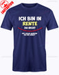 Ich Bin in Rente Du Nicht Rentner T-Shirt Funny Pattern Print Tees Summer Fashion Casual Comfortable Soft Cotton Short-sleev Top