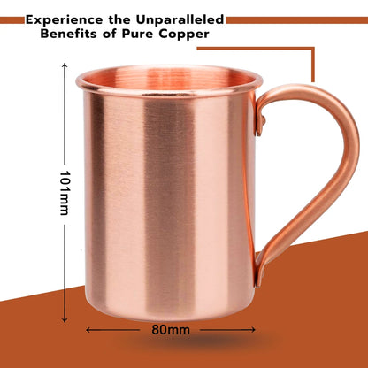 400ml Vintage Pure Copper Cup, Thickened Hammer Texture 100% Copper Breakfast Milk Coffee Mug, Handcrafted Tea Tumbler Drinkware