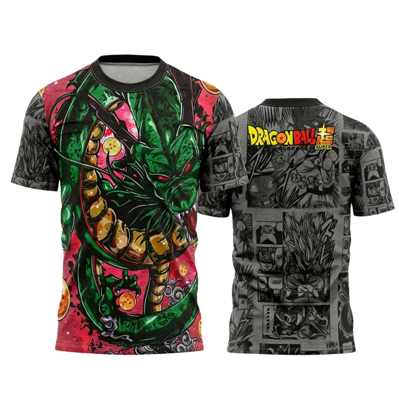 Summer 2026 Dragon Ball Vegeta "Super Saiya God" Comic Themed 3D Print Breathable Quick Drying T-shirt Adult Parent Top