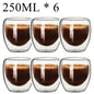 Double Wall Glass Cup Heat Insulation Transparent Handmade Tea Drink Cups MINI Whisky glasses Espresso Coffee Mug set 250-450ml