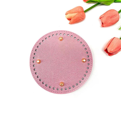 22*10Cm Oval Bottom For Knitted Bag PU Leather Bag Accessories Handmade Bottom DIY Crochet Bag Bottom Solid Color Bag Part NEW