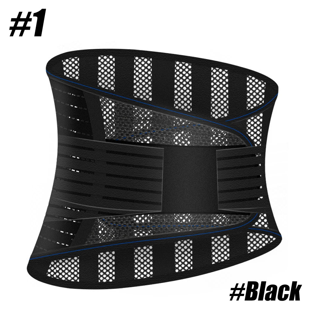 Adjustable Compression Back Support Waist Belt, Breathable Lumbar Brace for Sedentary Office, Handling Labor & Strength Training