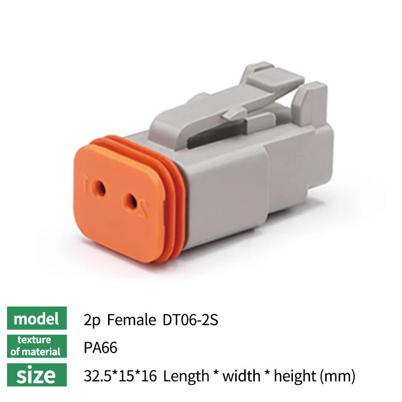 10/50/100 Sets Deutsch DTM/DT/DTP/DTF Automobile Connector Plug&Socket Male&Female Terminal DTM04-2/3/4/6/8/12 DTM06-2/3/4/6/8S