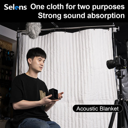 Selens 150X200cm Sound Insulation Cotton Absorption Cotton Sound Blanket Muffler Recording Photo Studio Kits photography props
