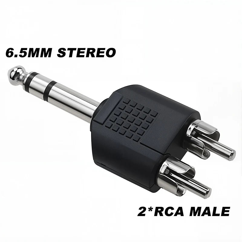 5pcs 6.35/6.5mm Male to 3.5mm Audio Stereo Mono Jack Female To Male Audio Jack Connector Adapter Converter Speaker