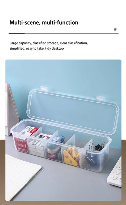 Transparent Data Cable Organizer Case Classification Dustproof Card Organizer Lid Clutter Collection Box for Office Home New
