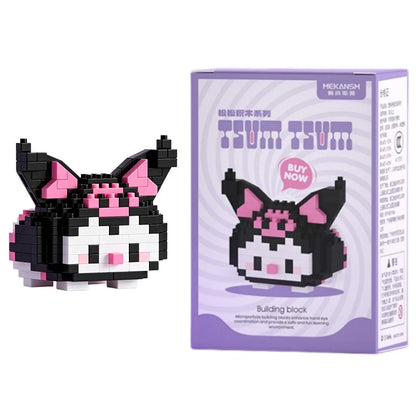 99 style SANRIO Hello Kitty Building Blocks Cartoon Figures Kuromi Bricks My Melody Children's Assembly Toys Cinnamoroll Gift