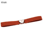 2022 Children Stretch Belts Girls Multicolor Adjustable Elastic Waist Belts with Heart Shape Buckle Waistband Accessories