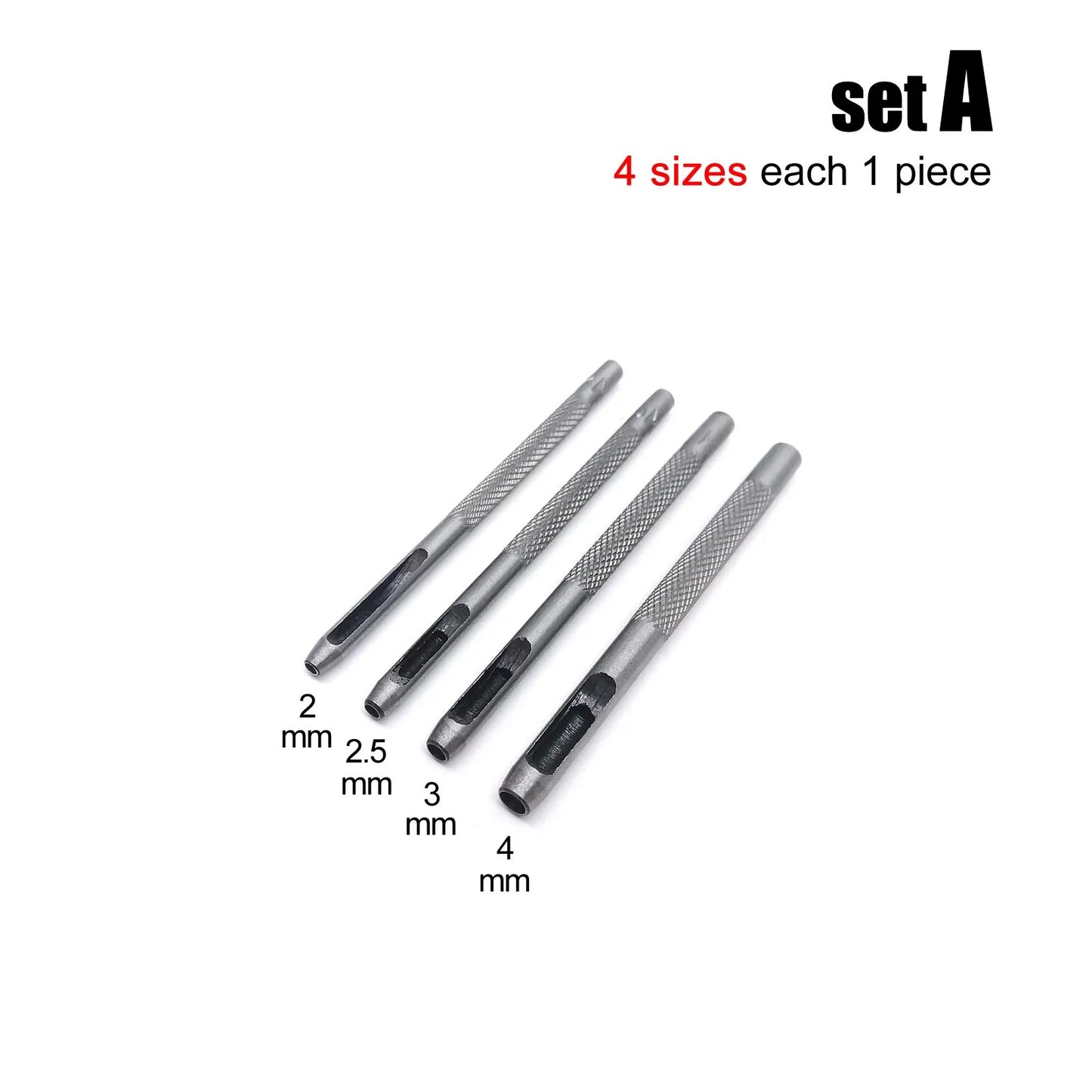 4/6/10pcs Mix Size Round Hole Punch Hollow Cutter Set Lot for Gasket Rubber Leather Craft Belt Bag Clothing High Hardness Steel