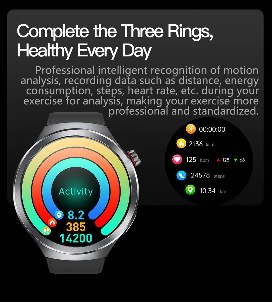 2026New 1.73-inch Sapphire AMOLED Smart Watch Men Women ECG Uric Acid Blood Pressure Health Track Call Clock Care Smartwatch NFC