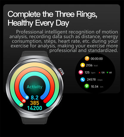 2026New 1.73-inch Sapphire AMOLED Smart Watch Men Women ECG Uric Acid Blood Pressure Health Track Call Clock Care Smartwatch NFC