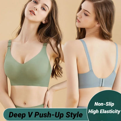Women'S Seamless Bras Ladies Thin Style Soft Breastfeeding Bra Underwear Comfortable Lingerie Gather Support Plus Size